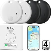 Tracker Tag 4 Packs Bluetooth Tracker,Smart Tag Locator Tracking Device,Keys Finder and Item Locator,Air Tracker Item Finders with Apple Find My(IOS Only)Track your Keys,Wallet,Luggage,Pets and Bag